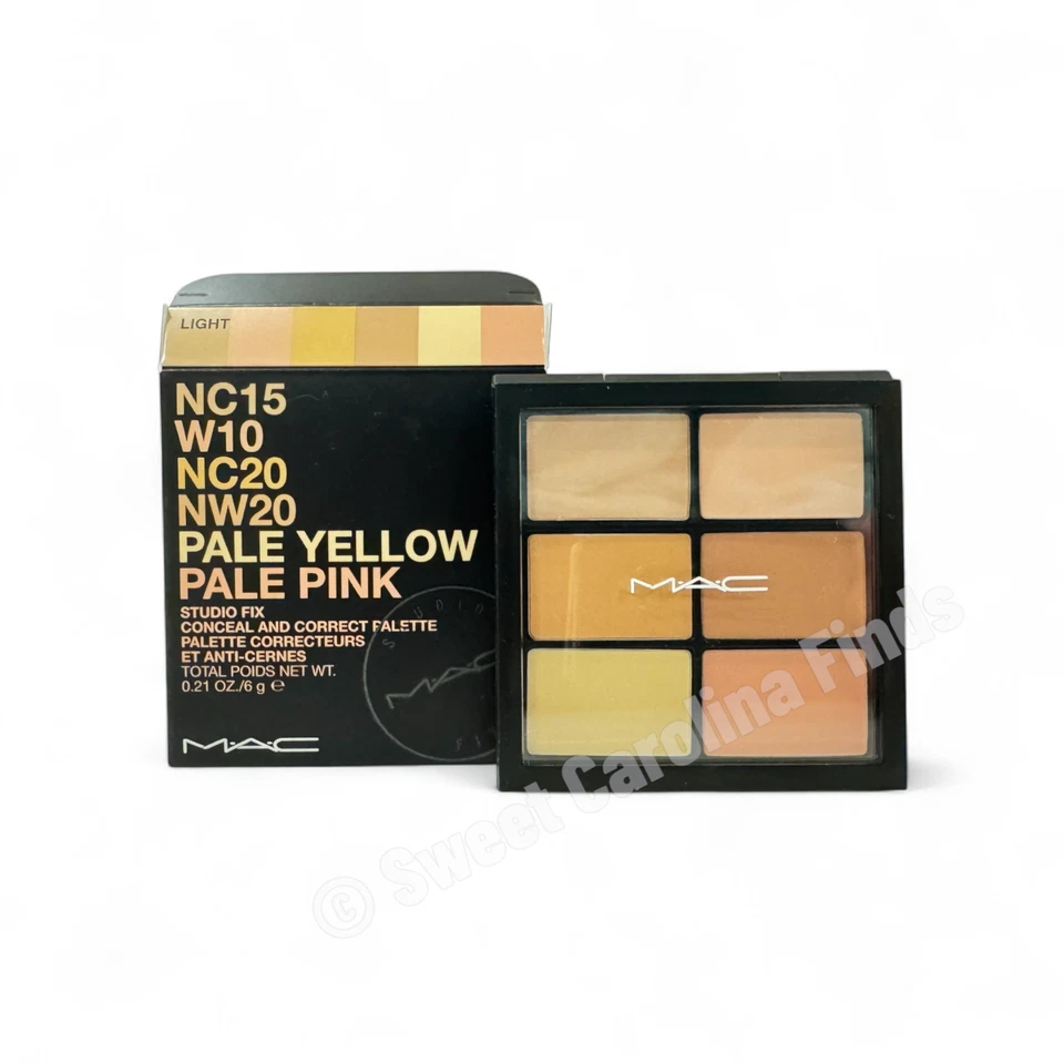 MAC Studio Fix Conceal & Correct Palette Light NC15 W10 NC20 NW20 Full Size NIB - Image 2 of 4