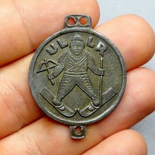 Antique ULLR Pendant. Winter sportler schutz patron. Austria. Large Medal.