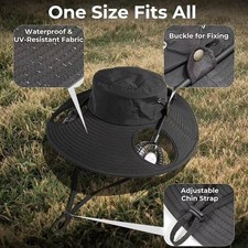 Solar  USB Powered Fan Outdoor Fishing Hat, Sunscreen Sun Hat with Dual Fan