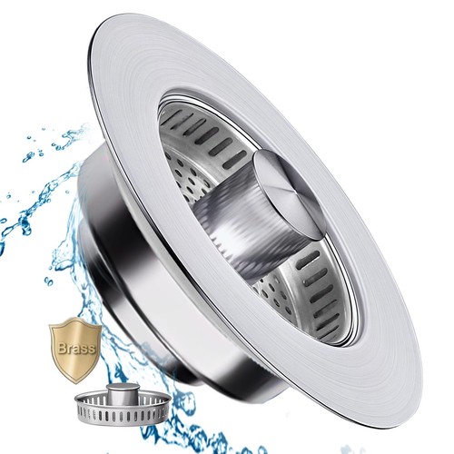 Universal Kitchen Sink Drain Strainer 3 in 1 【 304 Stainless Steel & Brass Ma...