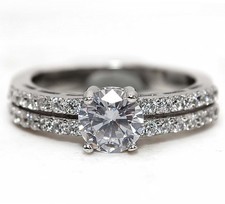 2CT Treated White Sapphire 925 Solid Sterling Silver Ring Jewelry Sz 6,7,8,9 MK2