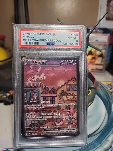 Pokémon TCG 2023 Ultra Premium Collection Mew EX Promo Card #53 PSA 8 Mint