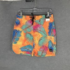 Hurley Board Shorts Tropical Print Swim Trunks Orange Blue Mens Size 29 Travel