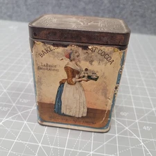 Vintage Baker's Breakfast Cocoa Tin 1/2 Lb Walter Baker La Belle Chocolatiere