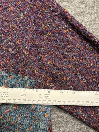 Curio Women's Multicolor Sweater Pullover L Pockets Patchwork Crewneck Fall Knit - Picture 8 of 10