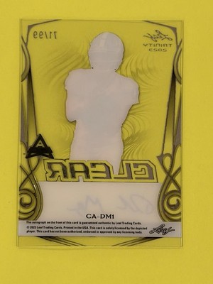 2023 Leaf Trinity Clear Autograph Rookie Card Drake Maye 71/99 (CA