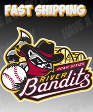 Quad City River Bandits Milb  / Sticker 10 sizes! Tracking! FREE SHIPPING!