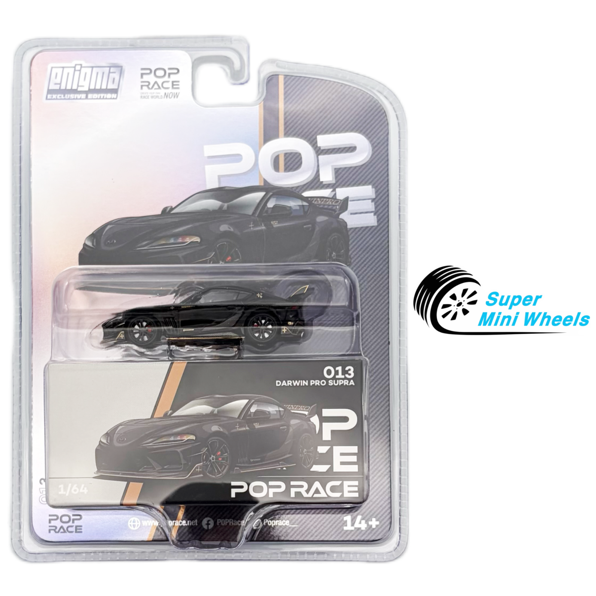 Pop Race 1:64 Darwin Pro Supra Black #013 Enigma Exclusive Edition