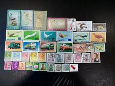 Korea & Hong Kong lot of 40 used postage stamps