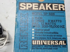 Universal Reflex Speaker 5" Weather Proof, Intercom, Music, Voice - Vintage New