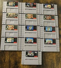 Lot 13 Super Nintendo SNES games Super Mario World All Stars Kart Donkey Kong