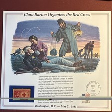 Clara Barton Red Cross First Day Cover 3¢ & 22¢ Stamps American Civil War US