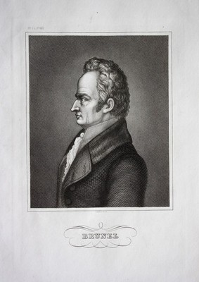 1840 - Isambard Kingdom Brunel Ingenieur London England Stahlstich Portrait