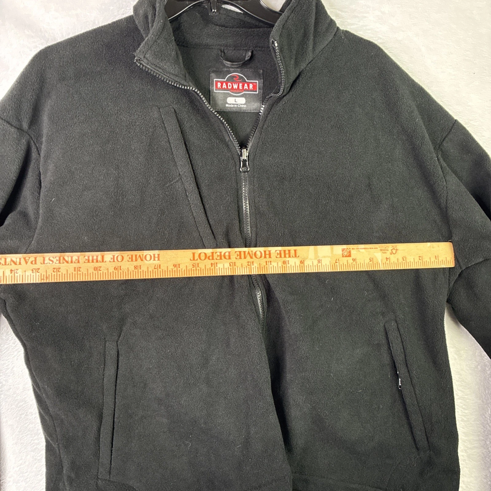Radwear Radians Fleece Jacket Mens Large Black Full Zip Workwear Outdoor - product detail image 11