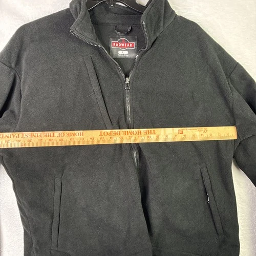 Radwear Radians Fleece Jacket Mens Large Black Full Zip Workwear Outdoor image 11