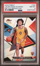 2023 TOPPS FINEST DIE-CUT REFRACTOR #184 JALEN HOOD-SCHIFINO 24/35 PSA 8