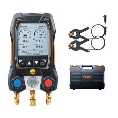 Testo 550s-BASIC-KIT 2-Valve Digital Manifold/Wired Temperature Probe
