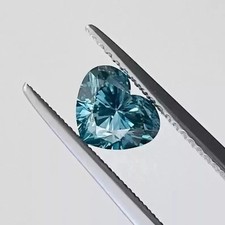 Flawless 4 Ct Natural Blue color heart Shape Certified Loose CVD Diamond Clarity