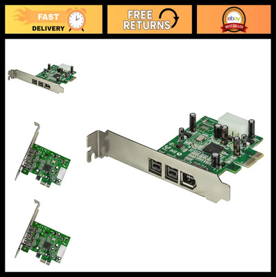3-Port FireWire 800/400 PCI Express Card Adapter - 1394 PCIe Expansion Card