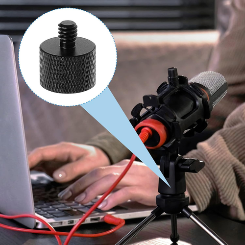 Adaptador de soporte de micrófono Frienda 4 piezas 5/8 hembra a 1/4 macho para trípode de montaje de cámara - Imagen 3 de 12