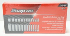 Snap-on 24pc Metric Shallow and Deep Socket Set (5-15mm) 124STTMM Snap-on 24pc Metric Shallow and Deep Socket Set (5-15mm) 124STTMM