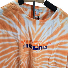 WEAR by Erin Andrews Women's NCAA Clemson Tigers Tie Dye Long Sleeve T-Shirt 2XL