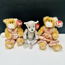 Ty Attic Treasures Pouncer the Cat x 2 and Fairchild Kitty Hang tag Lot of 3 EUC