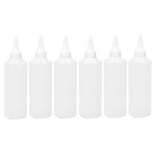 6 Pcs 250 Ml Plastic Applicator Bottles Squeeze Liquid Dispensers
