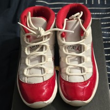 Jordan 11 Retro TD Sneaker White Varsity Red Athletic Baby Size 9C 378040 116