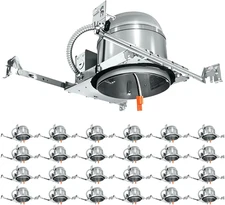 MW Lighting 24 Pack 6 Inch Recessed Lighting Housing Can Light New Construction,