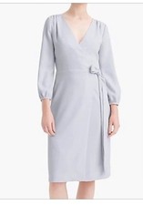 J.Crew Woman’s Light Blue Longsleeve Wrap Dress Size 00 
