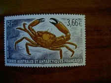 TAAF Yvert Num 335 Crabe de Fond Faune ANNEE 2002
