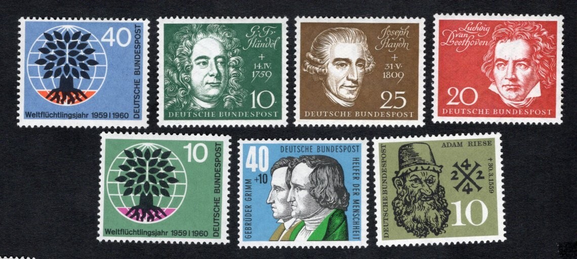 West Germany 1959-60 stamps Mi#302-345 START10%ONLY MH CV=48$