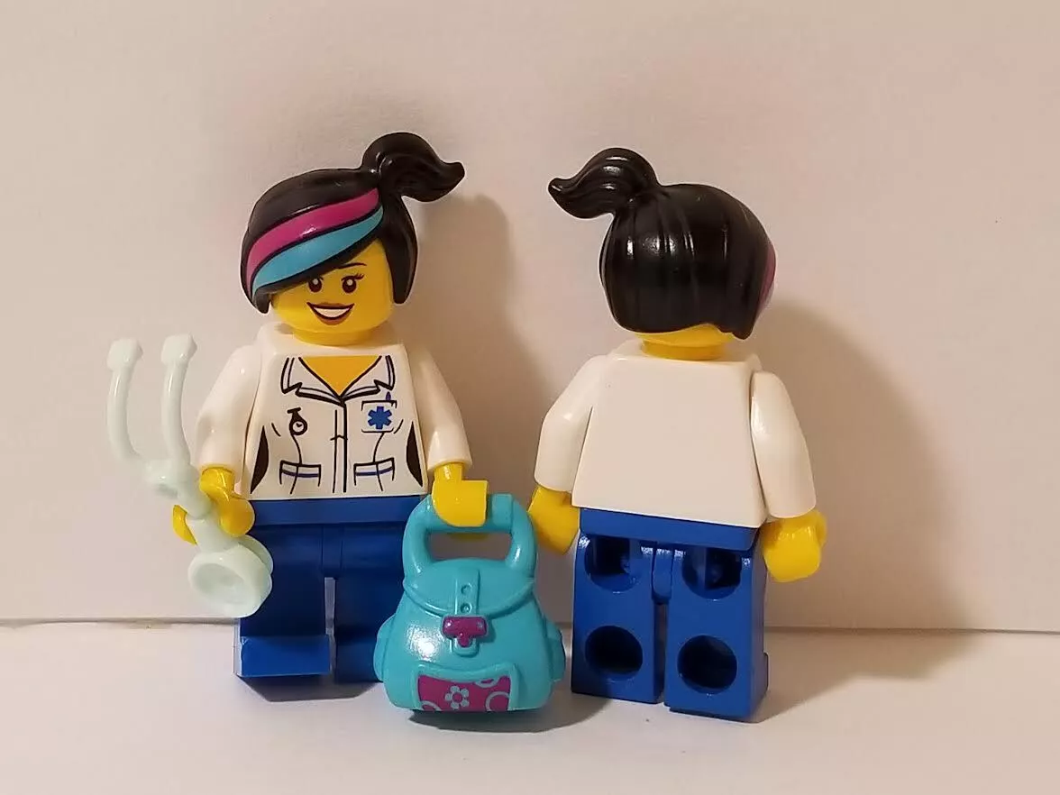 LEGO Traveling Nurse Doctor CNA Gear Medical Bag EMT Dyed Hair