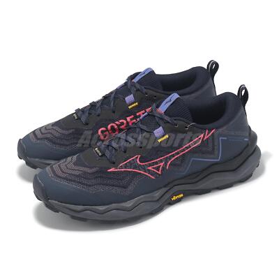 Mizuno Wave Daichi 9 GTX Gore-Tex Navy Red Women Trail Running J1GK2556-71