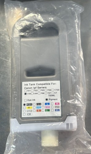 Tintentank für Canon IPF Serie 1100 Pigment MBK 700ML - Bild 1 von 5