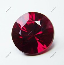 6 kt natürlicher roter Rubin Mosambik Rundschliff 12 mm zertifizierter loser ...
