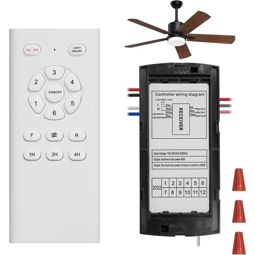 6 Speed Ceiling Fan Remote Control Kit With DC Output And Light Function - Picture 12 of 28
