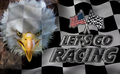 Let's Go Racing Flag 3'X5' Banner FAST FREE Shipping US SELLER #11