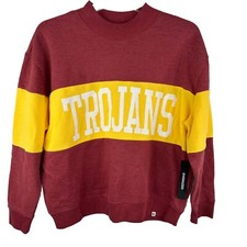 47 Brand USC Trojans Women's Red  Gold Oversized Sweatshirt Size Large NWT