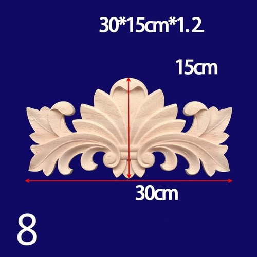 Calcomanía retro clásica de goma tallada en madera apliques artesanales decoración de muebles hogar - Imagen 9 de 26