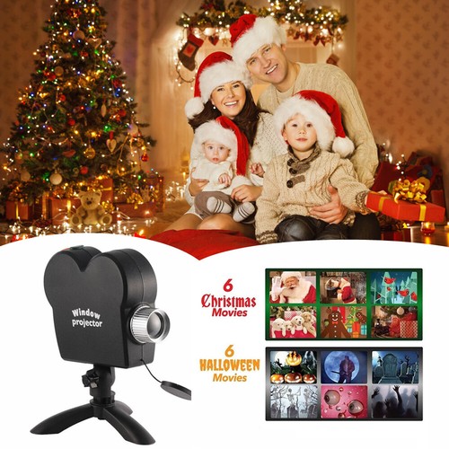 Christmas Halloween Window Projector Light 12 Movies LED Projection Spotlight - Picture 4 of 12