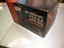 SIGMA 80 - 400 MM F 4.5 - 5.6 APO DG OPTICAL STABILIZER CANON EF MOUNT