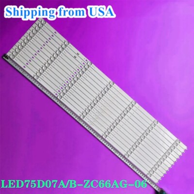 LED Strips For WR75UT4210 ONN 100044717 LED75D07A-ZC66AG-06 LED75D07B 75R5 75V81