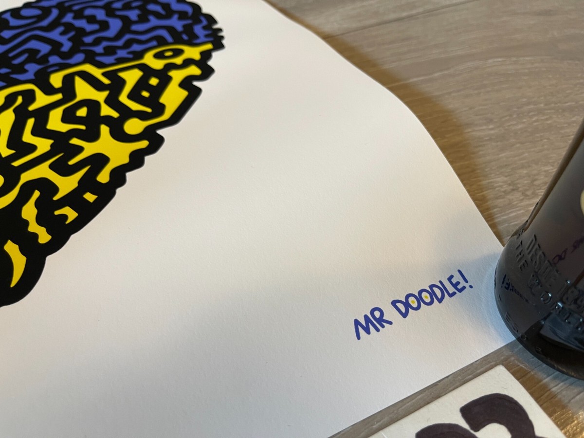 版画 Mr.Doodle 'Doodle for Ukraine' print Mr.Doodle 【Doodle for Ukraine】 シート Mr Doodle X @kleenex