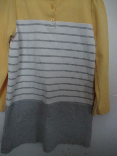 (Q) Girls Gymboree Size 7 Long Sleeve yellow white and Grey Sweater - Picture 4 of 7