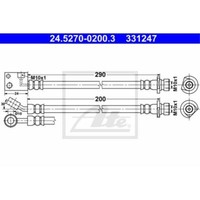 ATE Bremsschlauch Bremsleitung Hinten Links FüR Honda Civic Viii Hatchback