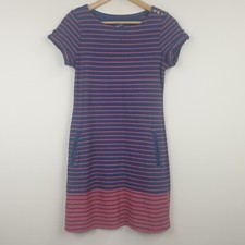 Mantaray Dress Womens UK 10 Navy Blue Striped Summer Casual Holiday Nautical