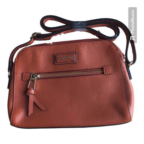 Neu ohne Etikett Burnt Orange Lodis Charlotte Leder braun Schulter Crossbody Tasche verstellbar - Bild 1 von 10