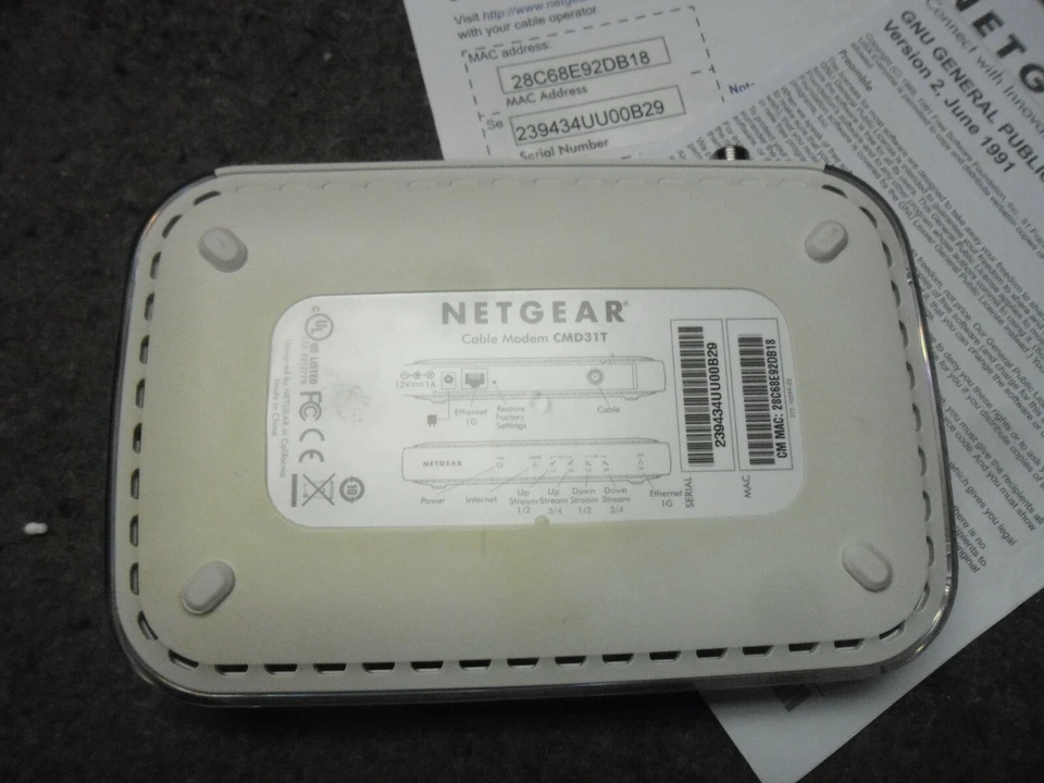 NETGEAR High Speed Cable Modem CMD31T Only No Cable or Adapter Used - Image 4 of 4